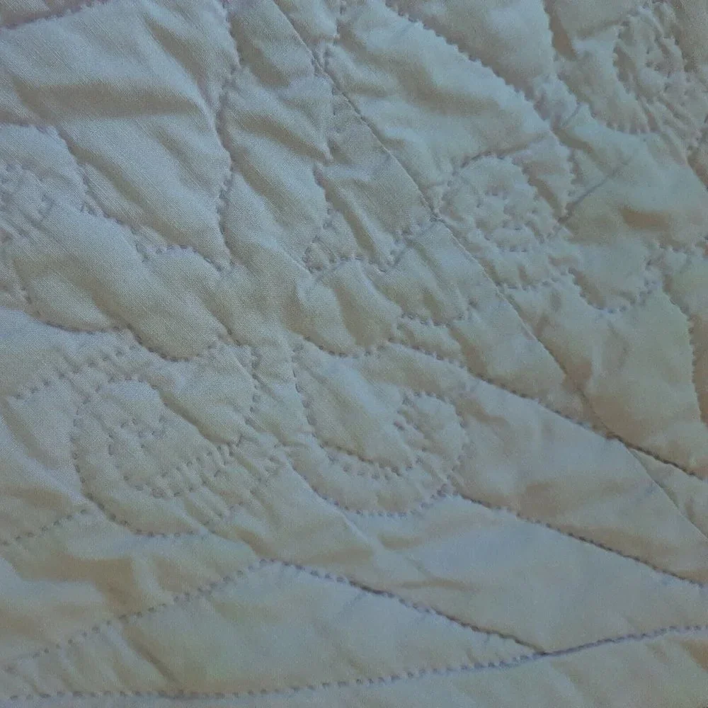 Vintage Purple Quilt Hand Embroidered and Hand Quilted Queen 79 x 102 Queen